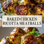 Baked Chicken Ricotta Meatballs - Pin 1