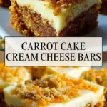 Carrot Cake Cream Cheese Bars - Pin 1