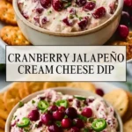 Cranberry Jalapeño Cream Cheese Dip - Pin 1