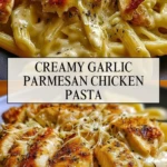 Creamy Garlic Parmesan Chicken Pasta - Pin 1