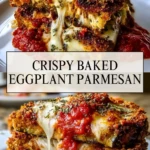 Crispy Baked Eggplant Parmesan - Pin 1