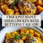 Crockpot Maple Dijon Chicken With Butternut Squash - Pin 1