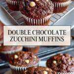 Double Chocolate Zucchini Muffins - Pin 1