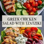 Greek Chicken Salad with Tzatziki - Pin 1