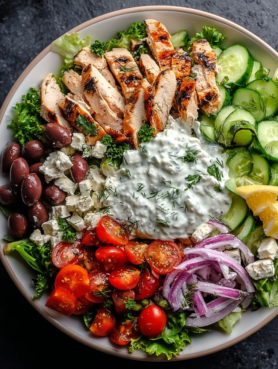 Greek Chicken Salad with Tzatziki