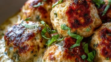 Baked Chicken Ricotta Meatballs