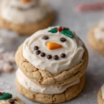 Melted Snowman Peanut Butter Cookies