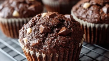 Double Chocolate Zucchini Muffins