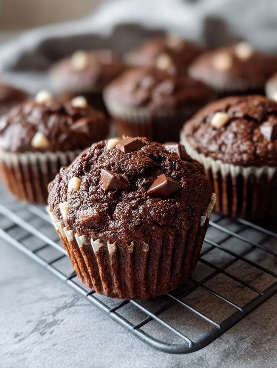 Double Chocolate Zucchini Muffins