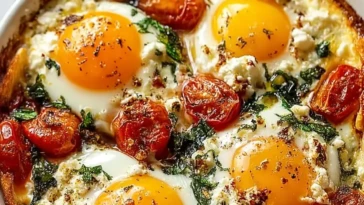 Mediterranean Baked Feta Eggs