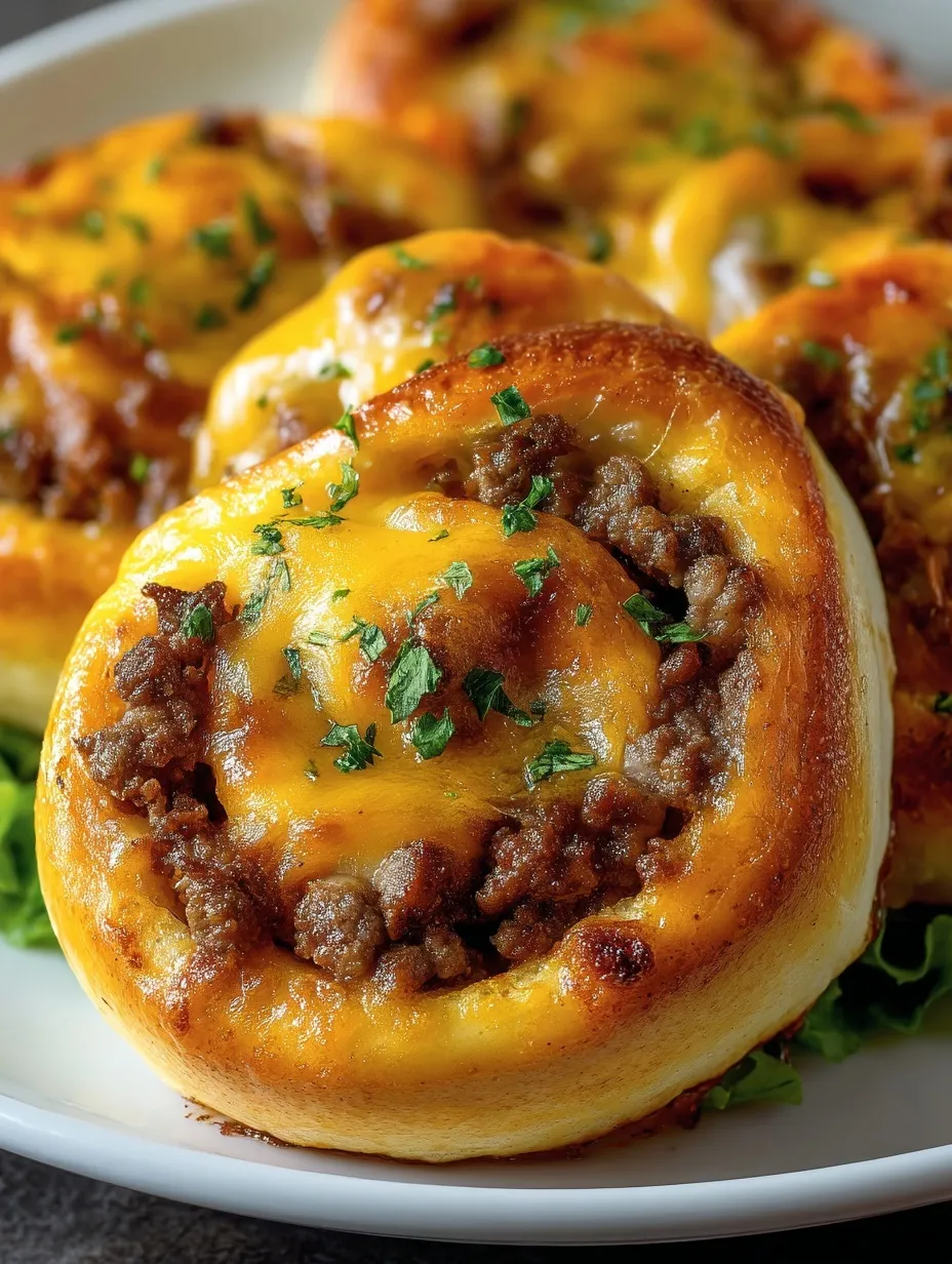 Garlic Butter Cheeseburger Rollups