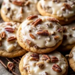 Frosted Butter Pecan Cookies