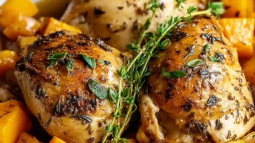 Crockpot Maple Dijon Chicken With Butternut Squash