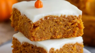 Pumpkin Bars with Cream Cheese Frosting