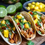 One Pan Chicken and Pineapple Tacos