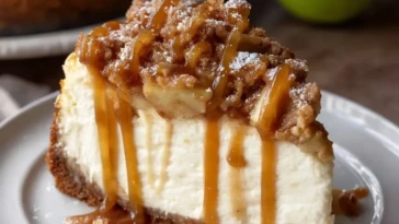 Apple Crisp Cheesecake