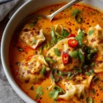Coconut Curry Soup with Dumplings