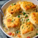 Simple Chicken Pot Pie with Biscuits