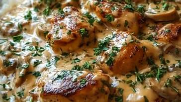 Creamy Smothered Chicken and Rice