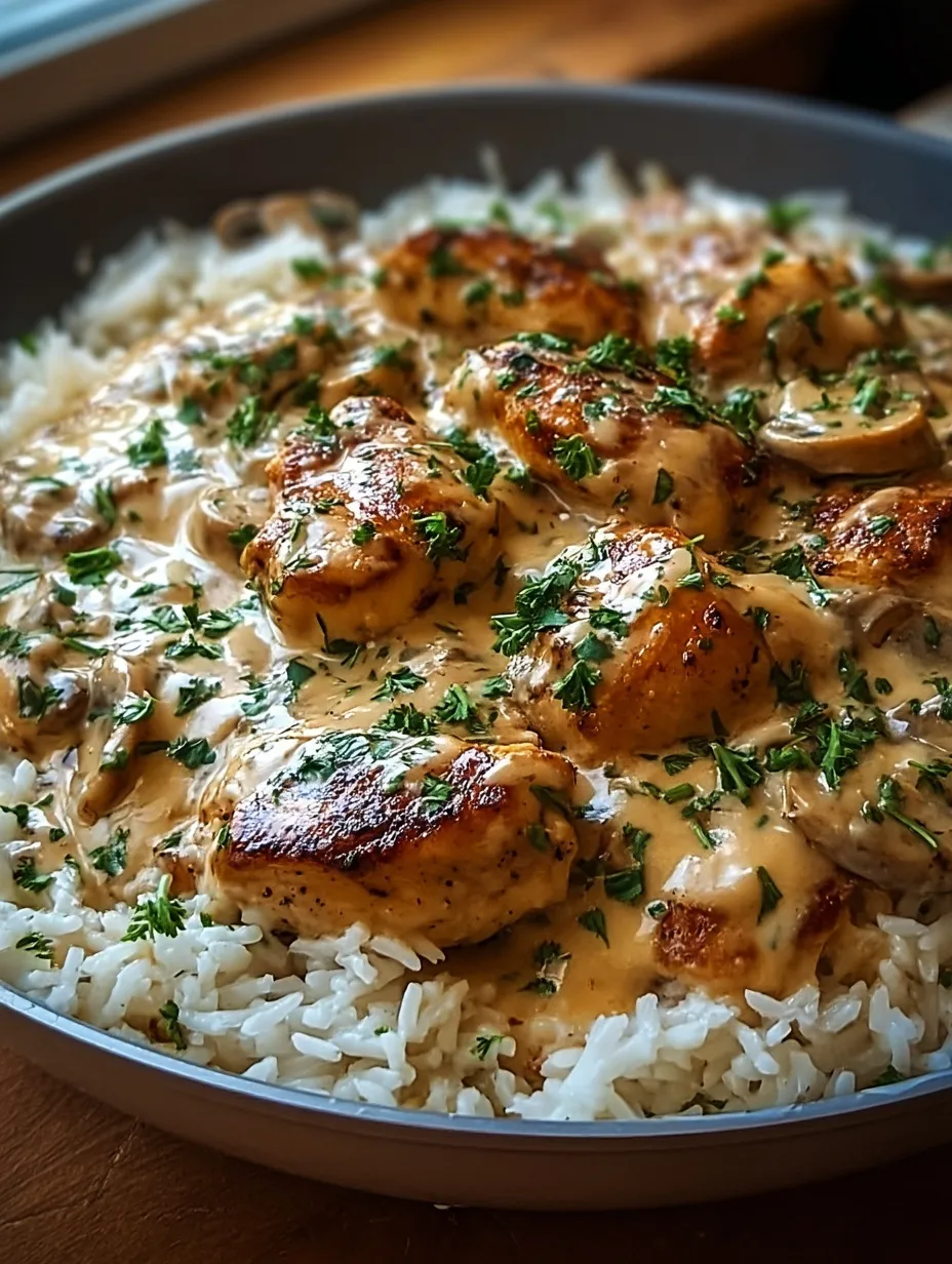 Creamy Smothered Chicken and Rice