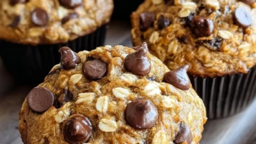 Healthy Chocolate Chip Banana Muffins