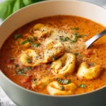 Cheesy Tomato Tortellini Soup