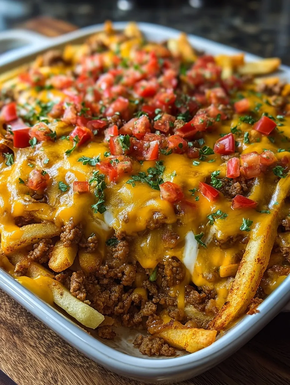 Cheeseburger French Fry Casserole