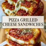 Pizza Grilled Cheese Sandwiches - Pin 1