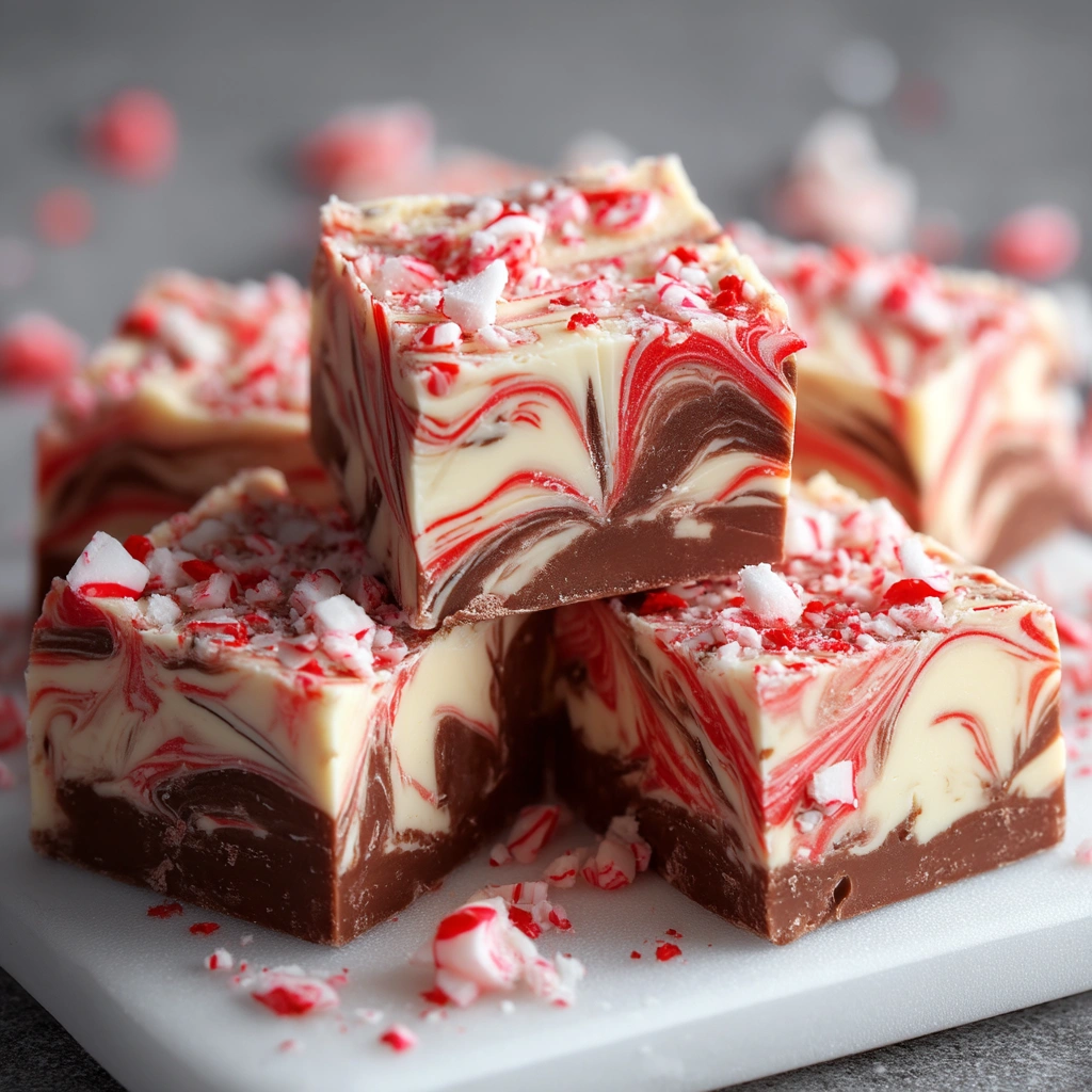 Peppermint Swirl Fudge