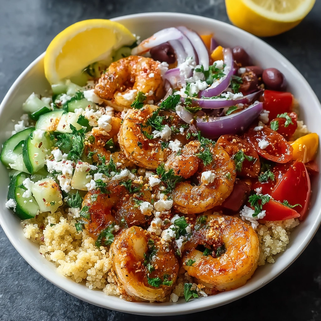Easy Mediterranean Shrimp Bowls