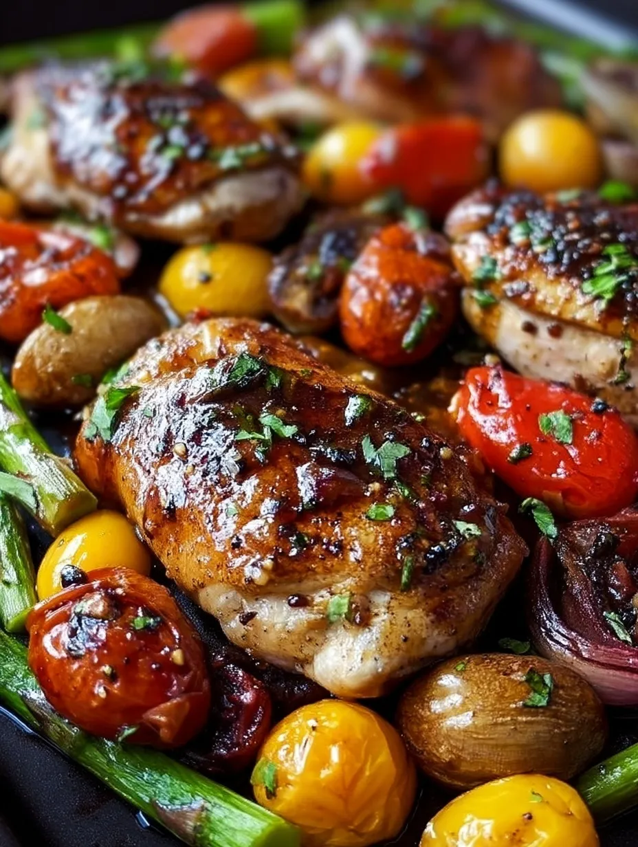Sheet Pan Balsamic Chicken and Veggies