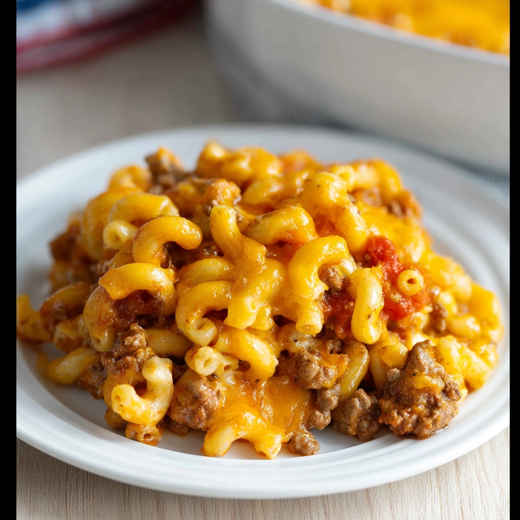 Cheesy Beef and Macaroni Casserole