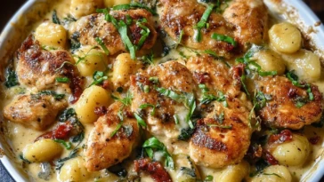 Savory Garlic Chicken and Gnocchi Skillet