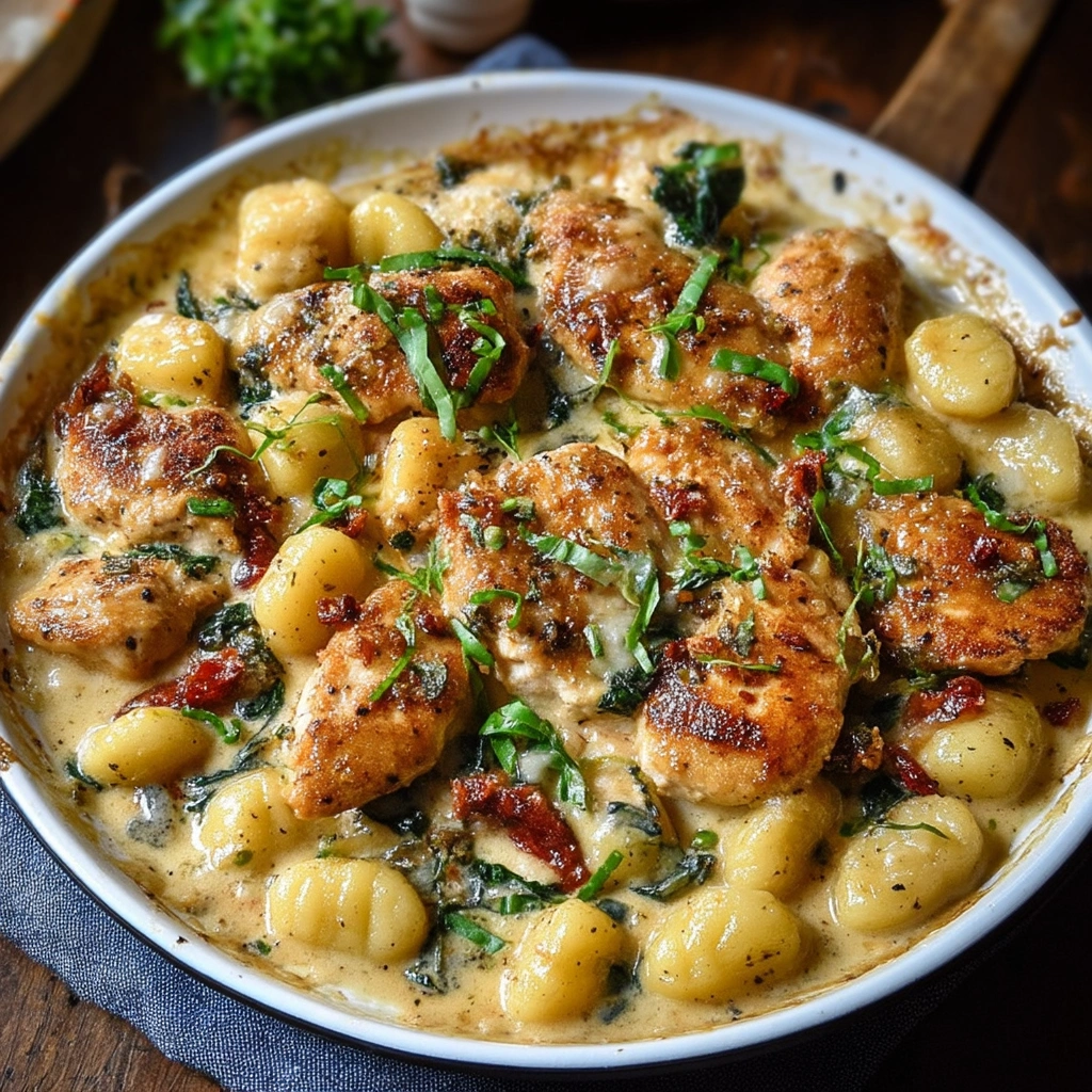 Savory Garlic Chicken and Gnocchi Skillet