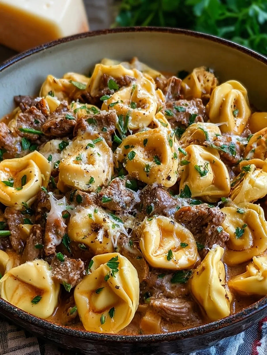 Creamy Cheesesteak Tortellini