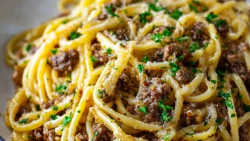 Garlic Butter Beef Pasta