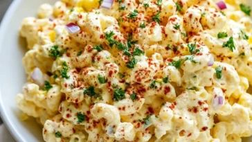 Creamy Deviled Egg Macaroni Salad