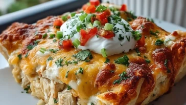 White Chicken Enchilada Casserole