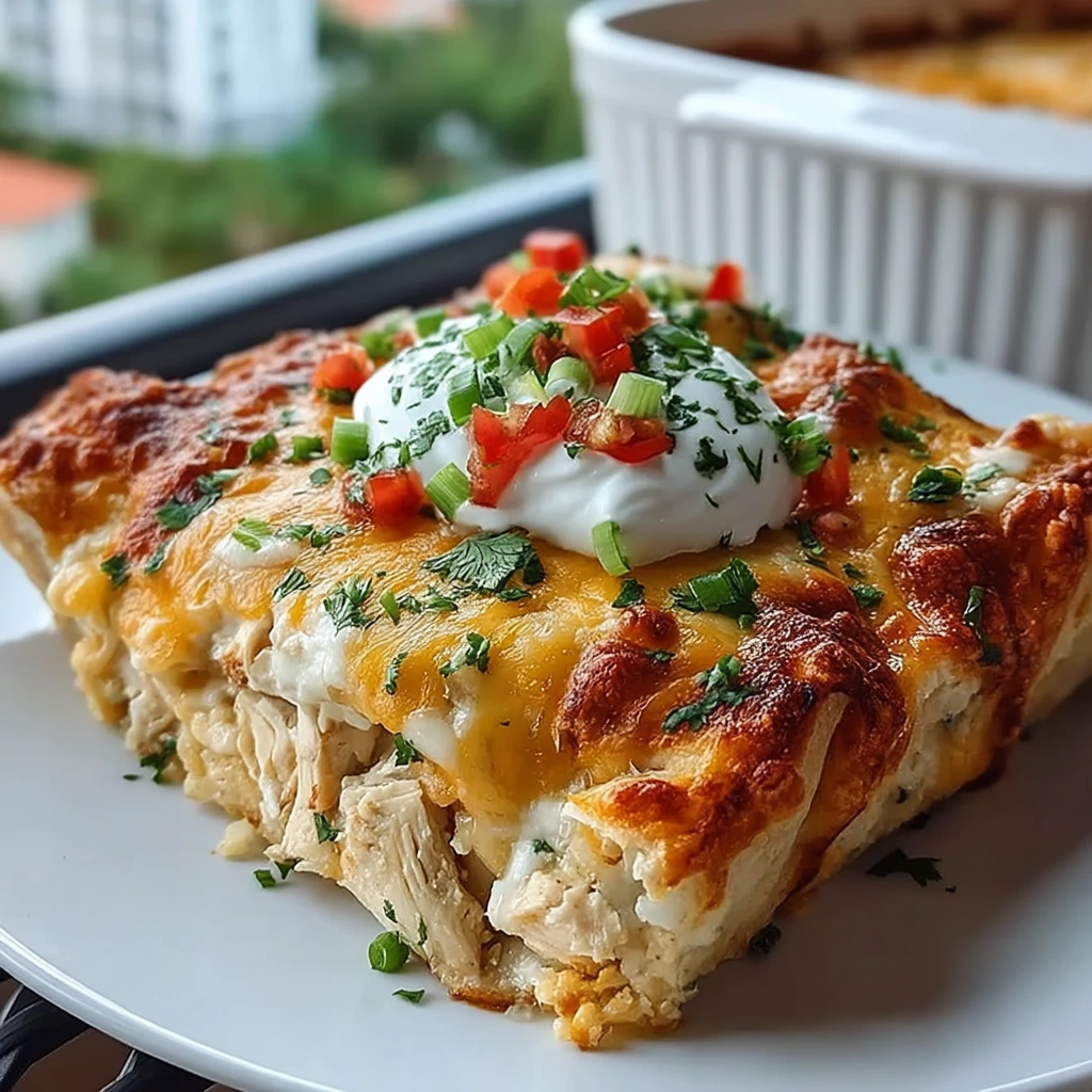 White Chicken Enchilada Casserole