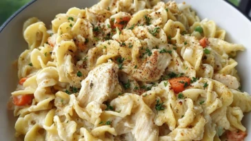 Best Chicken Pot Pie Noodles