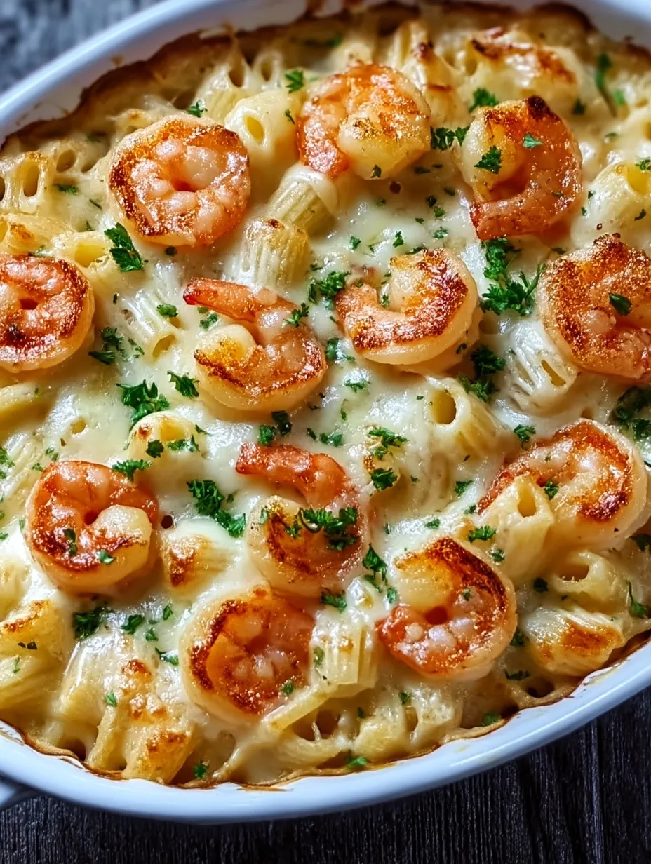 Shrimp Scampi Pasta Bake