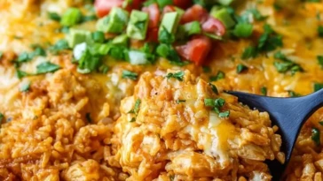 Chicken Enchilada Rice Casserole