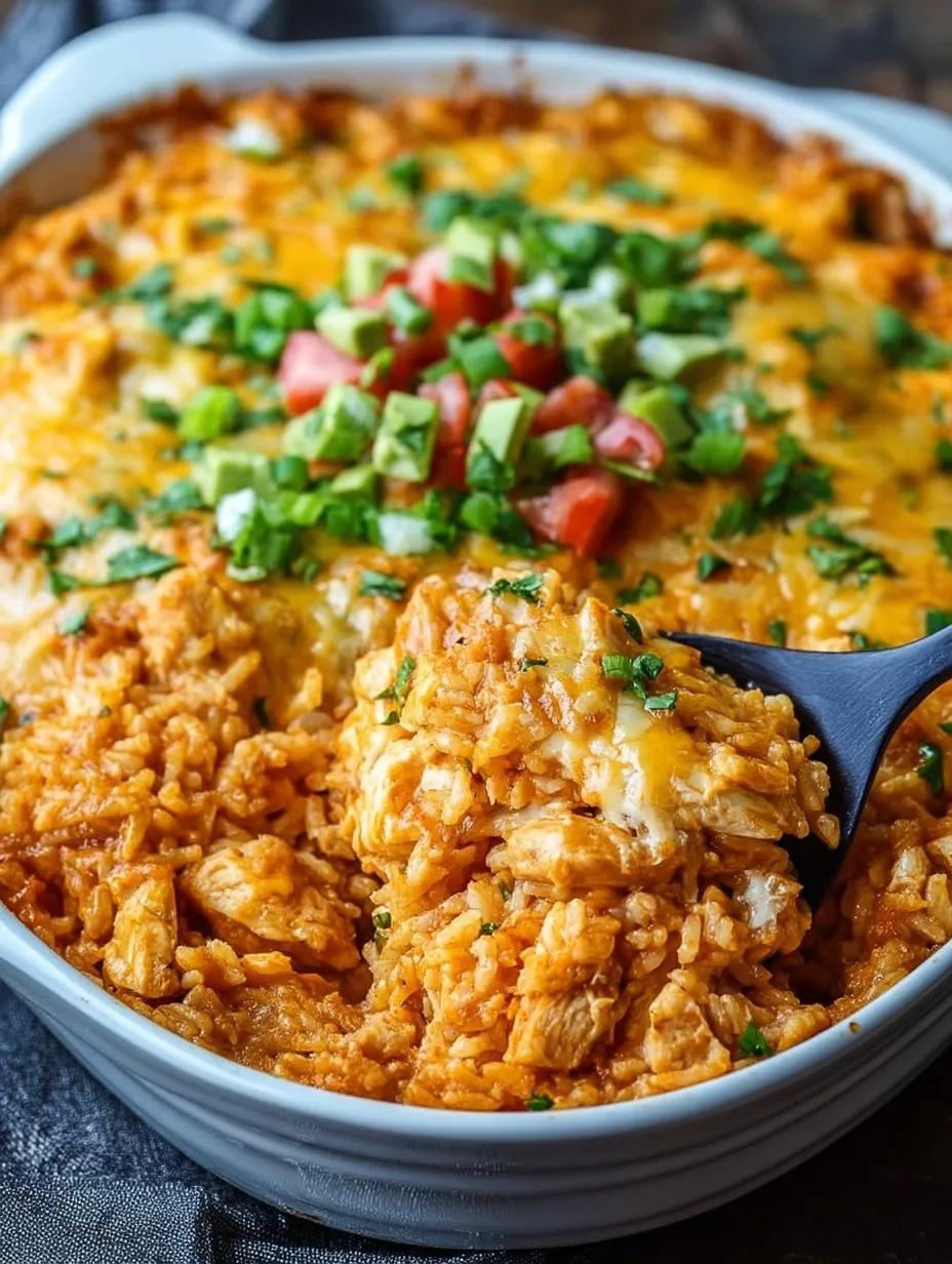Chicken Enchilada Rice Casserole