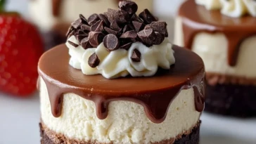 Brownie Bottom Mini Cheesecakes