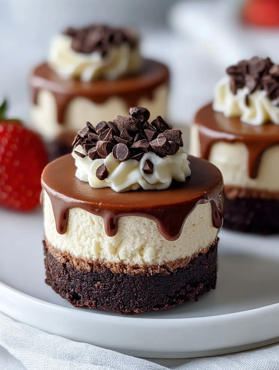 Brownie Bottom Mini Cheesecakes