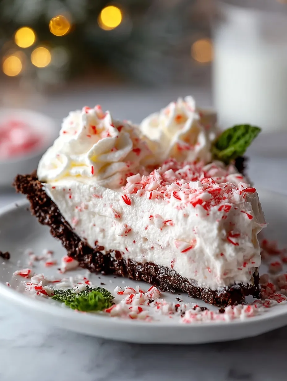 Quick Christmas Peppermint Pie