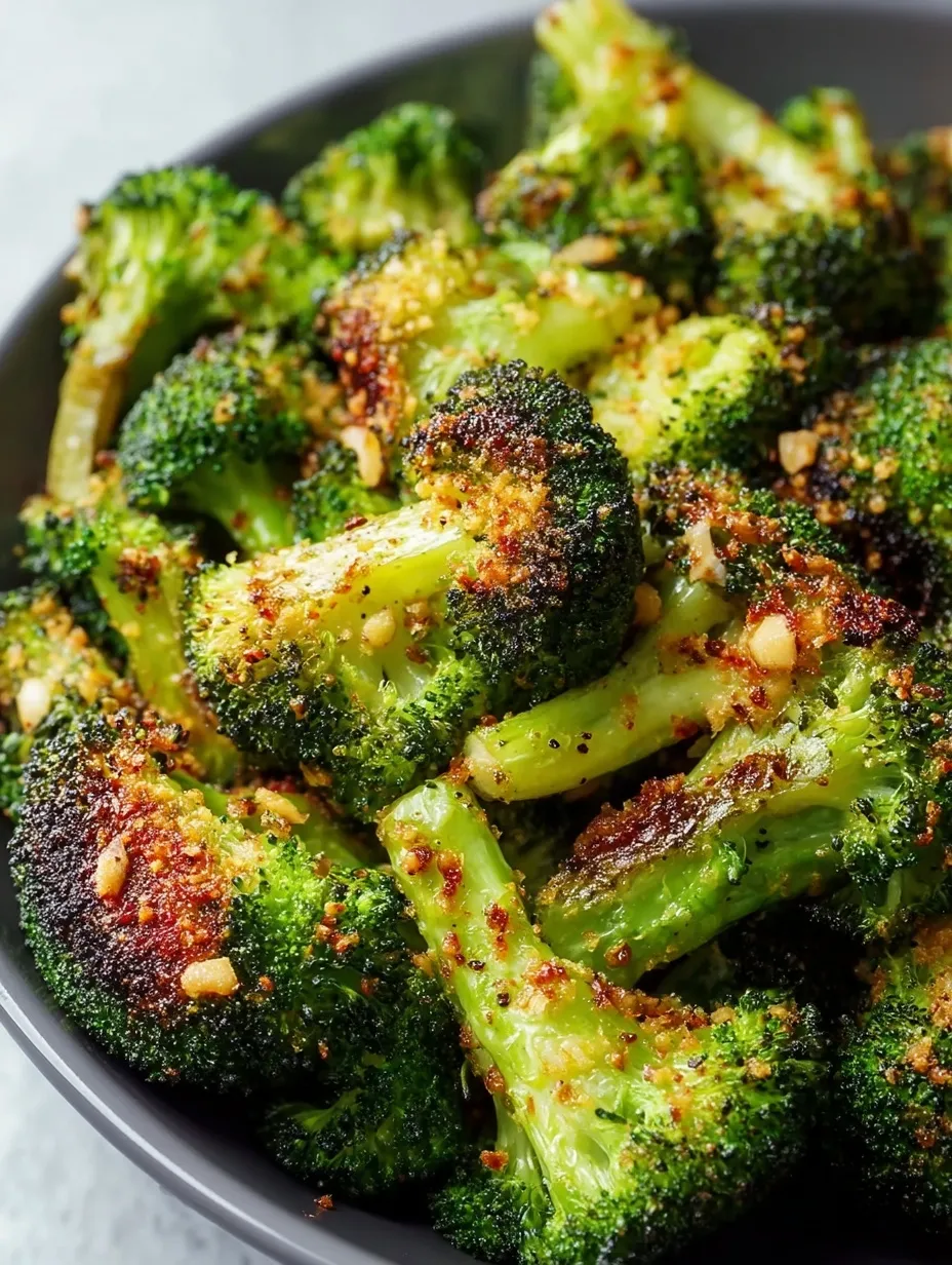 Crispy Garlic Air Fryer Broccoli