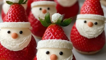 No-Bake Strawberry Santas