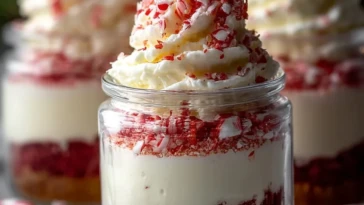 Candy Cane Cheesecake Parfaits