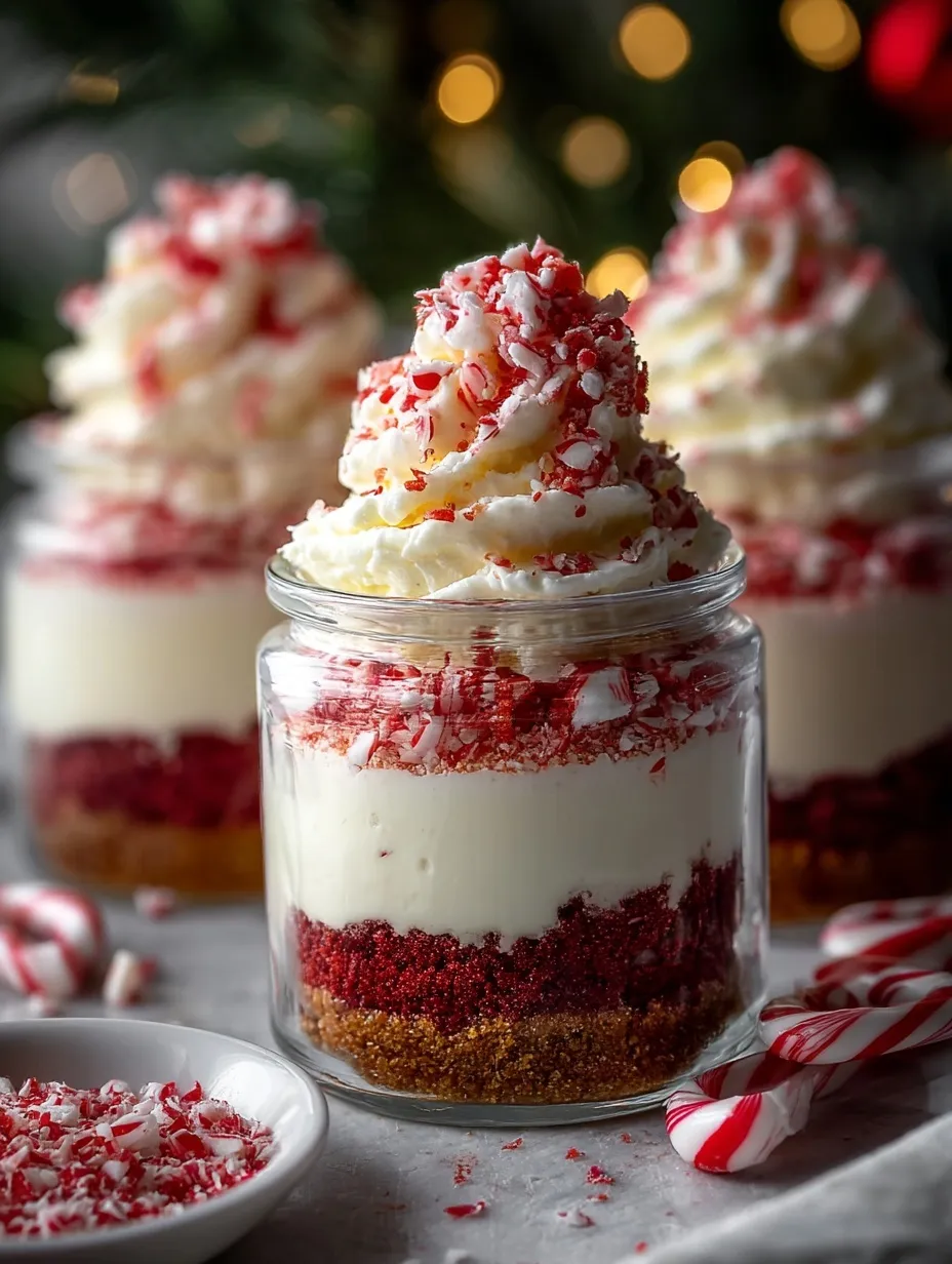Candy Cane Cheesecake Parfaits